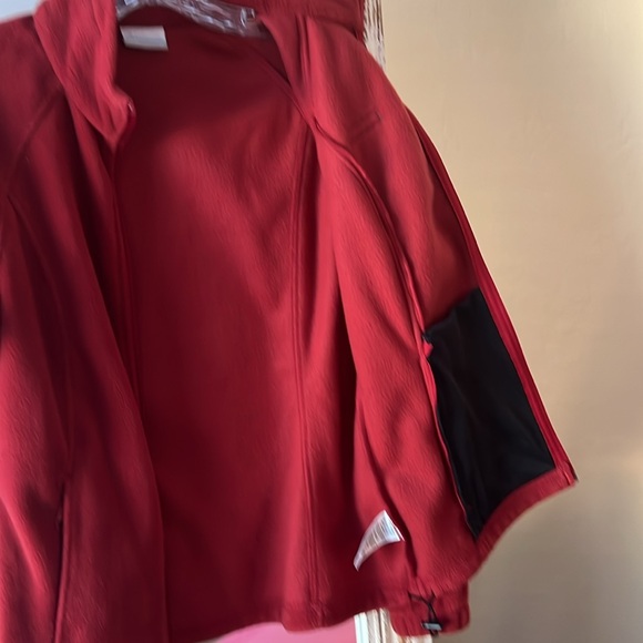 Women’s Medium Fleece COLUMBIA Rust Color Jacket - Picture 7 of 8